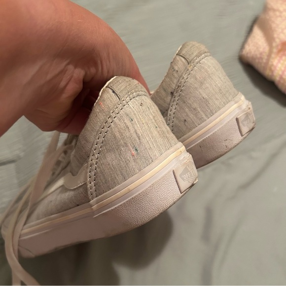 Vans Old Skool Jersey Knit Grey Speckled Sneakers size 4Y - Picture 4 of 6